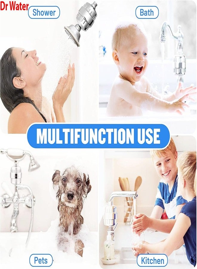 DR.WATER Dr. Water Hard Water Shower Filter Tap Filter - To Reduce Chlorine, SALT, Borewell Water, Hair Fall, Bright Glowing Skin, Clean Water 20 Stage - Image 4